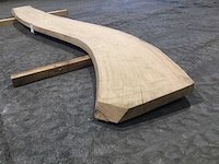 Boomstam tafelblad eiken 3670 x 430 x 70 mm - afbeelding 4 van  5