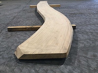 Boomstam tafelblad eiken 3670 x 430 x 70 mm - afbeelding 3 van  5