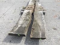 Boomstam tafelblad eiken 4100 x 400 x 80 mm ( 2 x ) - afbeelding 2 van  5