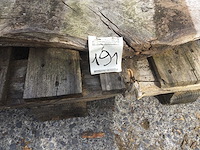 Boomstam tafelblad eiken 4100 x 400 x 80 mm ( 2 x ) - afbeelding 5 van  5