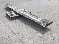 Boomstam tafelblad eiken 4100 x 400 x 80 mm - afbeelding 4 van  5