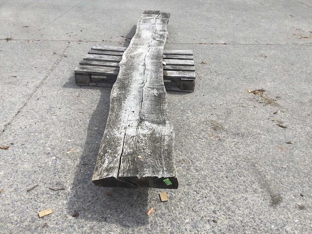Boomstam tafelblad eiken 4100 x 400 x 80 mm - afbeelding 2 van  5