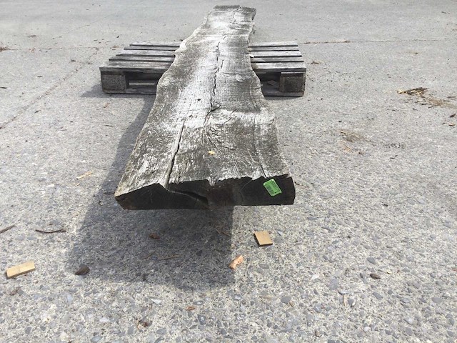 Boomstam tafelblad eiken 4100 x 400 x 80 mm - afbeelding 3 van  5