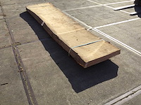 Boomstam tafelblad eiken 4100x760x90mm - afbeelding 1 van  1