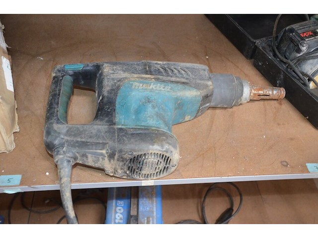 Boorhameer makita (defect) hm1203g, boormachine groene kleur zonder merk, handschuurmachine skil 7425 h1 in koffer (4,9,10) - afbeelding 4 van  15