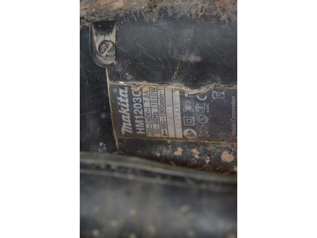 Boorhameer makita (defect) hm1203g, boormachine groene kleur zonder merk, handschuurmachine skil 7425 h1 in koffer (4,9,10) - afbeelding 7 van  15