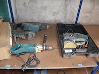 Boorhameer makita (defect) hm1203g, boormachine groene kleur zonder merk, handschuurmachine skil 7425 h1 in koffer (4,9,10) - afbeelding 1 van  15
