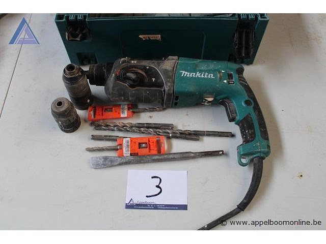 Boorhamer - makita - hr2470 set van 4 betonboren en beitel - makita - diverse maten - afbeelding 1 van  4