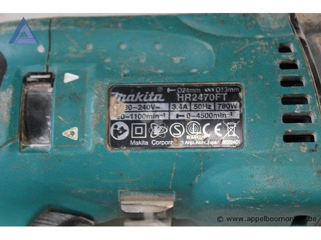 Boorhamer - makita - hr2470 set van 4 betonboren en beitel - makita - diverse maten - afbeelding 2 van  4