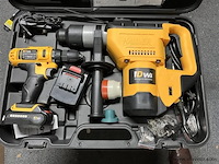 Boorhamer en accu schroevendraaier in koffer - afbeelding 1 van  5