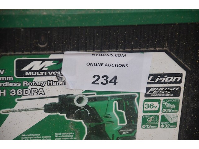 Boorhamer hikoki dh-36dpa in koffer zonder lader zonder accu (1) - afbeelding 3 van  6