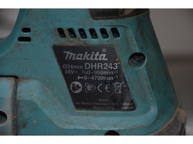 Boorhamer makita dhr 243 met 1 accu (12,15) - afbeelding 4 van  4