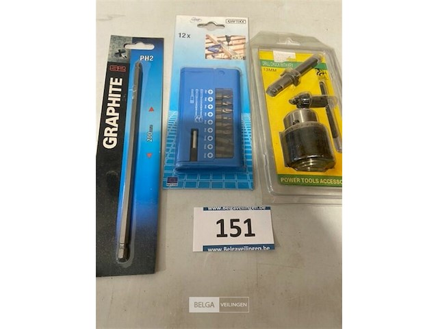 Boorkop - 12 delige bitsenset - bits ph2 lengte 200mm - afbeelding 1 van  3