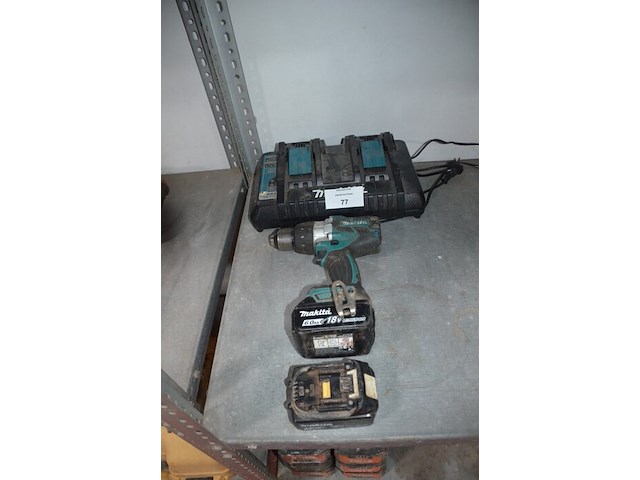 Boormachine makita dhp 481 met 2 accus, accu lader makita dc18rd (13,15,16) - afbeelding 1 van  5