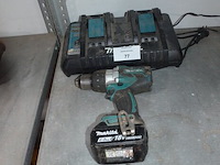 Boormachine makita dhp 481 met 2 accus, accu lader makita dc18rd (13,15,16) - afbeelding 1 van  5