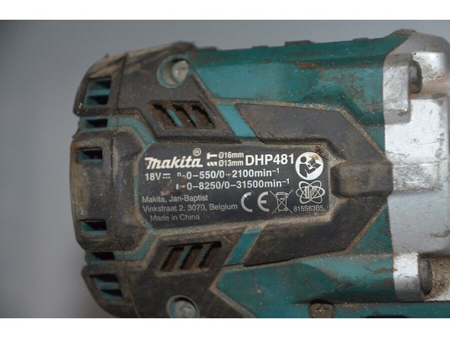 Boormachine makita dhp 481 met 2 accus, accu lader makita dc18rd (13,15,16) - afbeelding 4 van  5