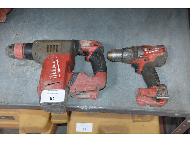 Boormachine milwaukee m18fpd, boorhamer milwaukee m18chpx (21,23) - afbeelding 1 van  7