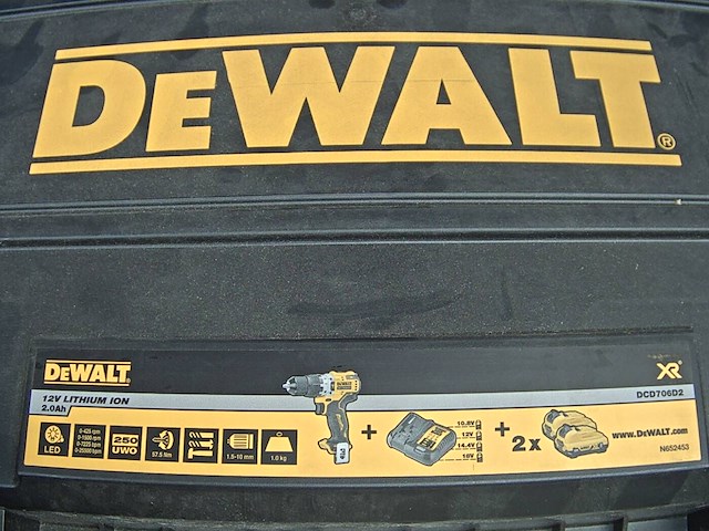 Boormachineschroef-/klopboormachine dewalt dcd706d2-qw - afbeelding 3 van  3