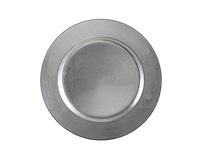 Bord grijs - plastiek - 70st