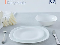 Bordenset laglint 25,4cm wit vierkant - afbeelding 2 van  5