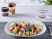 Bordenset laglint 25,4cm wit vierkant - afbeelding 3 van  5