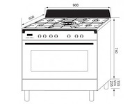 Boretti - cfbg901ixbe3 toscana - fornuis - afbeelding 3 van  3