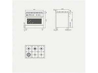 Boretti - ml9016gsixbe milano - fornuis - afbeelding 3 van  3