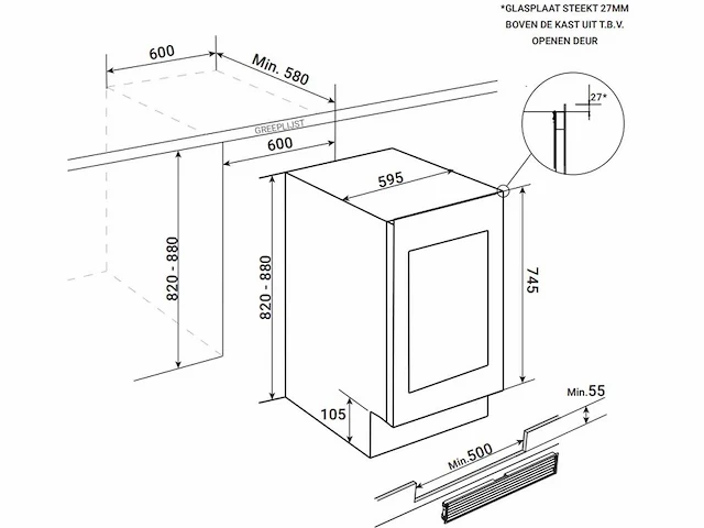 Boretti - mlwc82zgzw - wijnklimaatkast - afbeelding 5 van  5
