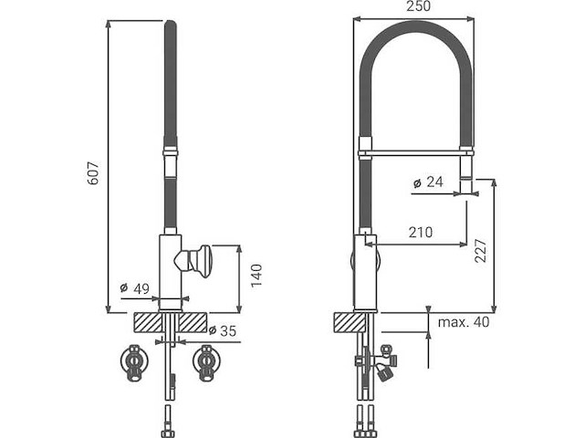 Boretti - rg61cromo maggiore - keukenmengkraan - afbeelding 2 van  6