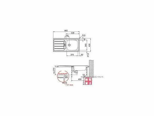 Franke - esn614nova - spoelbak (3x) - afbeelding 2 van  7