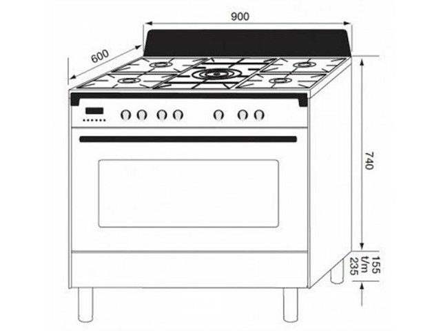 Boretti cfbg901ixbe3 toscana - afbeelding 4 van  5