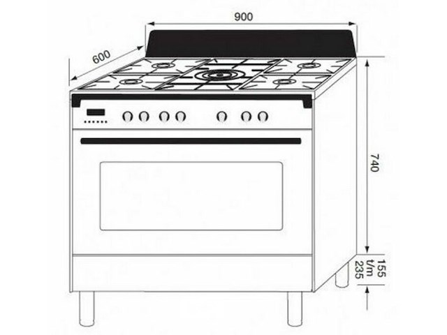 Boretti cfbg901ixbe3 toscana - afbeelding 4 van  4