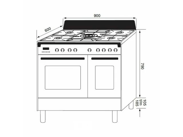 Boretti cfbg902ixbe3 toscana - afbeelding 3 van  3