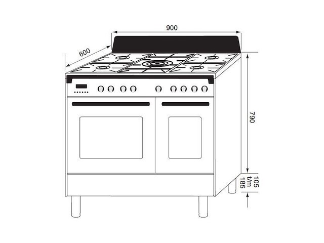 Boretti cfbg902ixbe3 toscana - afbeelding 3 van  3