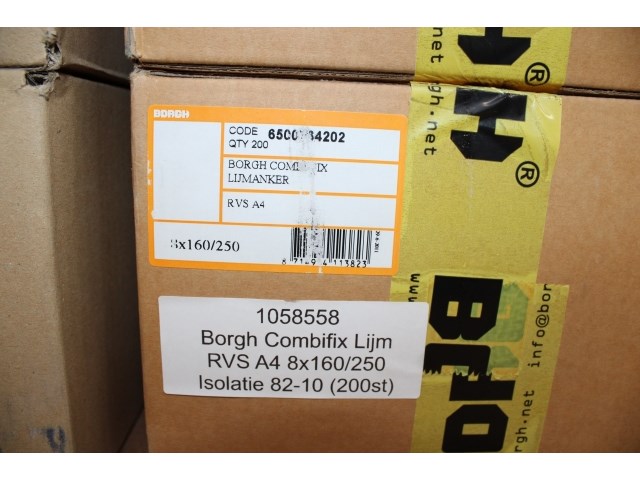 Borgh combifix lijm rvs a4 8x160/250 isolatie 82-10 (200 st) - afbeelding 1 van  6