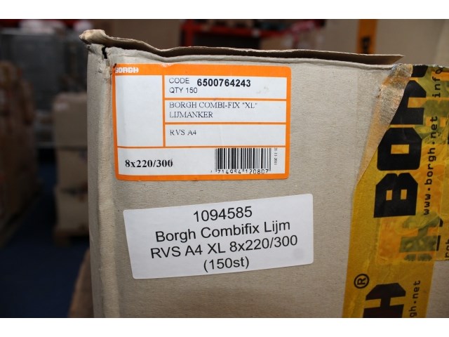 Borgh combifix lijm rvs a4 xl 8x220/300 (150 st) - afbeelding 1 van  2
