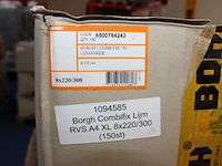 Borgh combifix lijm rvs a4 xl 8x220/300 (150 st) - afbeelding 1 van  2