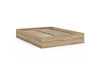 Borstbed 160x200cm natuurlijk hout effect - afbeelding 5 van  9