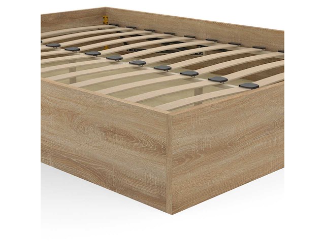 Borstbed 160x200cm natuurlijk hout effect - afbeelding 7 van  9