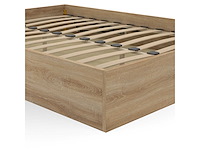 Borstbed 160x200cm natuurlijk hout effect - afbeelding 7 van  9
