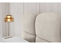 Borstbed 180 x 200 - beige fluweel - afbeelding 3 van  5