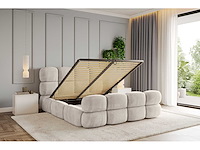 Borstbed 180 x 200 - beige fluweel - afbeelding 5 van  5