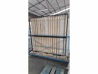 Borstbed 200 x 200 - met matras - beige fluweel - afbeelding 15 van  17