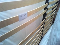 Borstbed 200 x 200 - met matras - beige fluweel - afbeelding 4 van  17