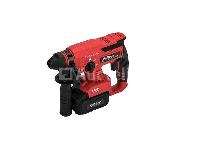 Borstelloze accuboormachine met 2 x 4 ah batterijen + kraft&dele-lader - afbeelding 1 van  4
