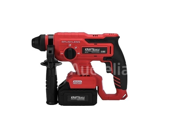 Borstelloze accuboormachine met 2 x 4 ah batterijen + kraft&dele-lader - afbeelding 4 van  4