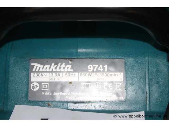 Borstelschuurmachine, makita, 9741, 860w, werking niet gekend - afbeelding 2 van  2
