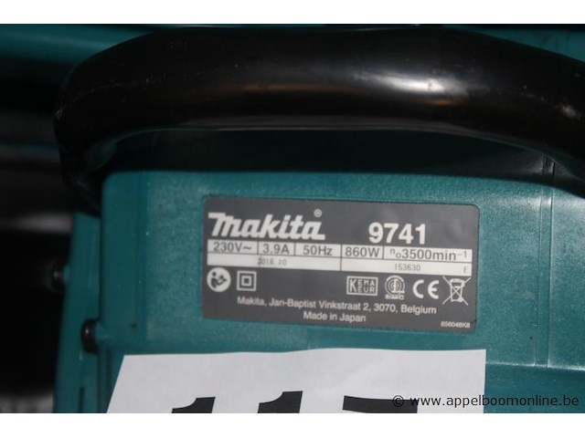 Borstelschuurmachine, makita, 9741, 860w, werking niet gekend - afbeelding 2 van  2