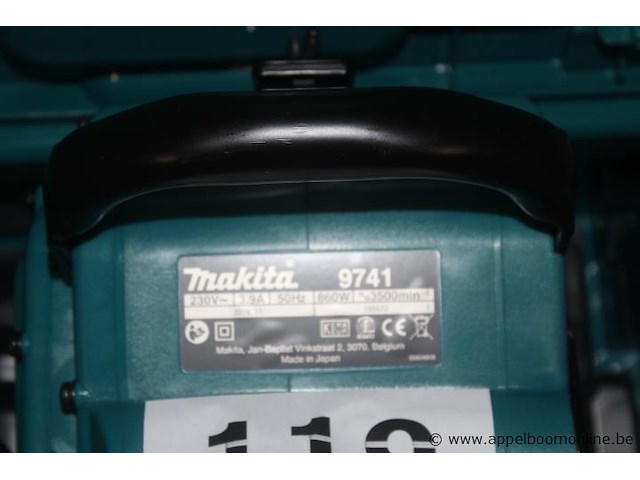 Borstelschuurmachine, makita, 9741, 860w, werking niet gekend - afbeelding 2 van  2