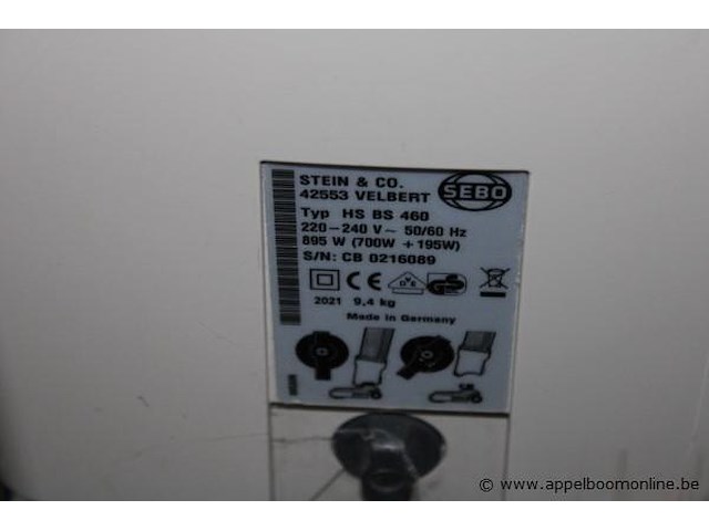 Borstelstofzuiger sebo, hs bs 460 - afbeelding 2 van  2